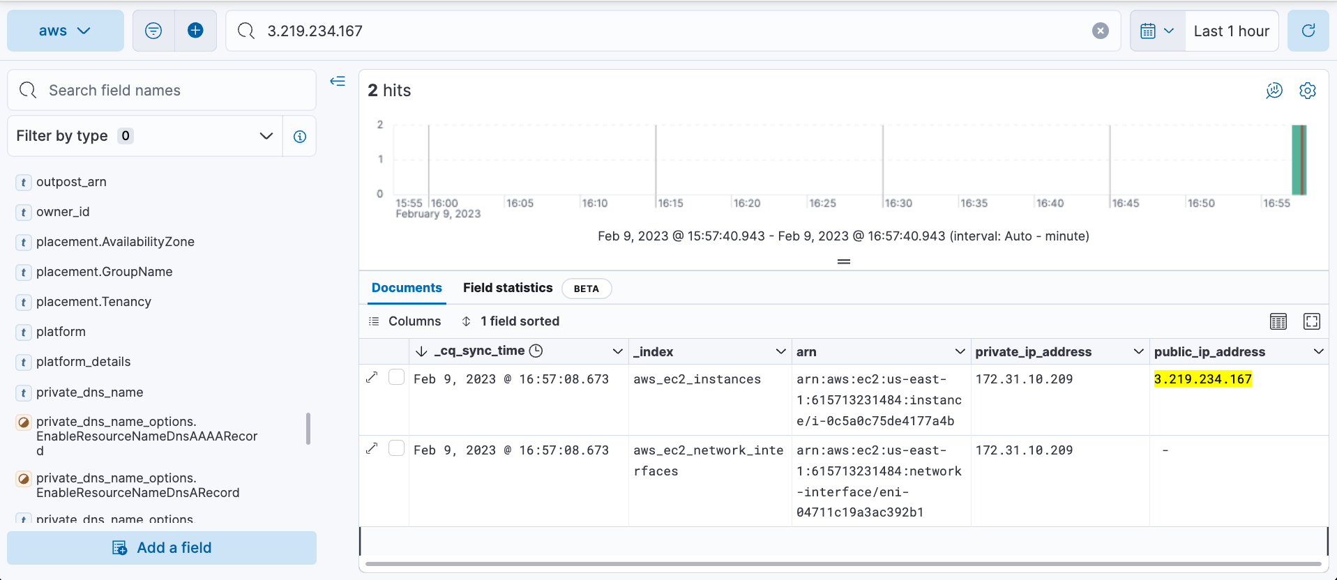 Search by IP address